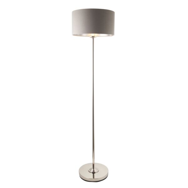 Endon Lighting - Highclere - 112570 - Nickel Charcoal Floor Lamp