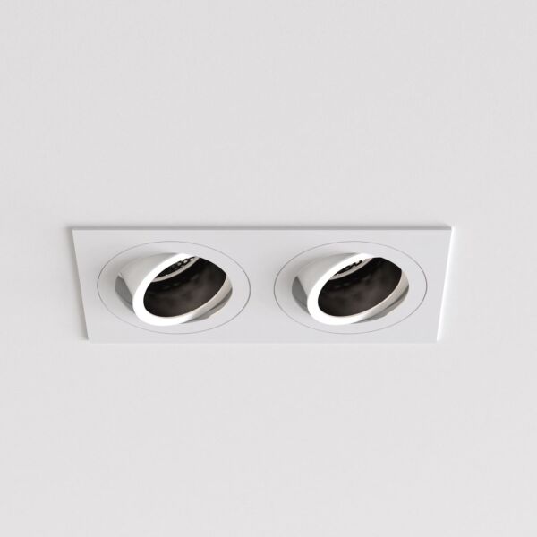 Astro Lighting - Pinhole Square Twin Adjustable 1434005 - Matt White Downlight/Recessed