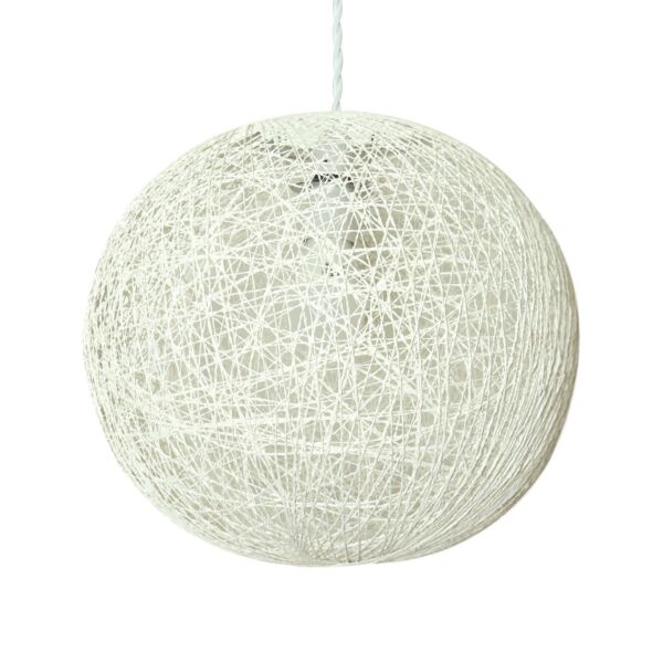 Abaca - White 14" Globe Ceiling Light Shade