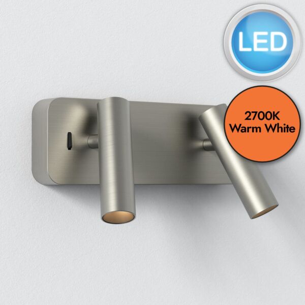 Astro Lighting - Enna - 1058195 - LED Nickel Reading Wall Light