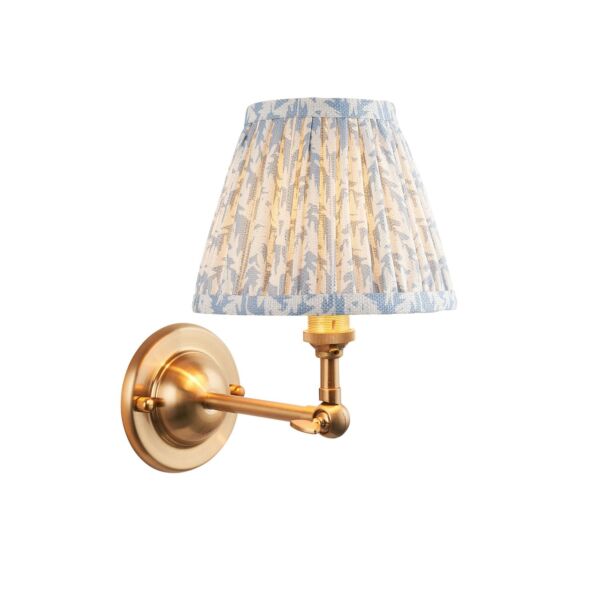 Endon Lighting - Dome Wing & Leaf 16cm - 115626 - Aged Brass Blue Wall Light