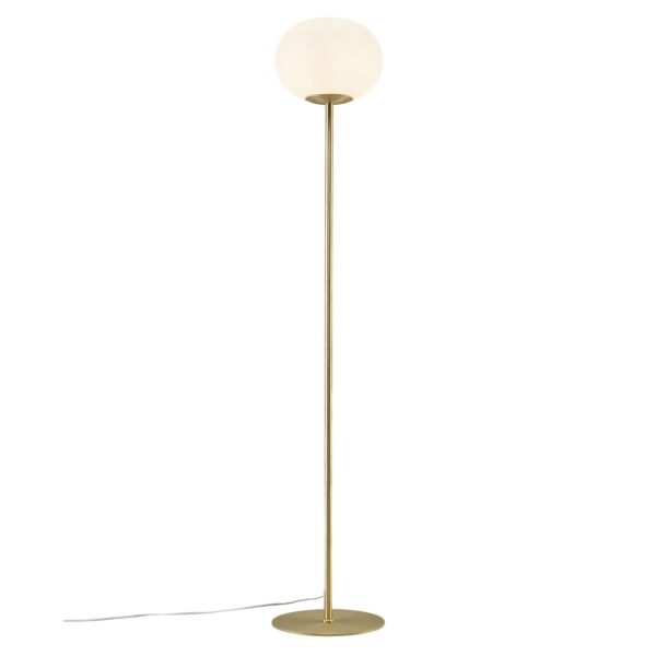 Nordlux - Alton - 2010514001 - Brushed Brass Opal Glass Floor Lamp