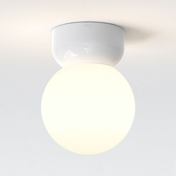 Astro Lighting - Lyra - 1472004 - White Opal Glass Ceramic IP44 180 Bathroom Ceiling Flush Light