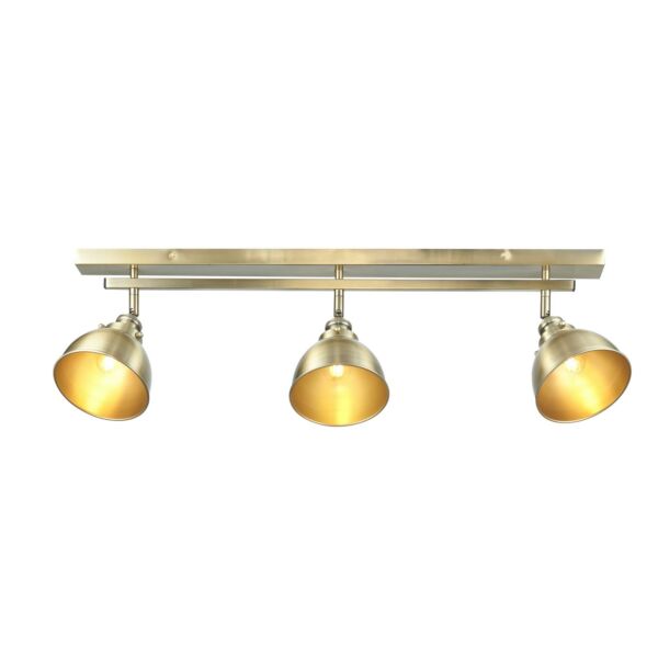 Endon Lighting - Wyatt - 96801 - Antique Brass 3 Light Ceiling Spotlight