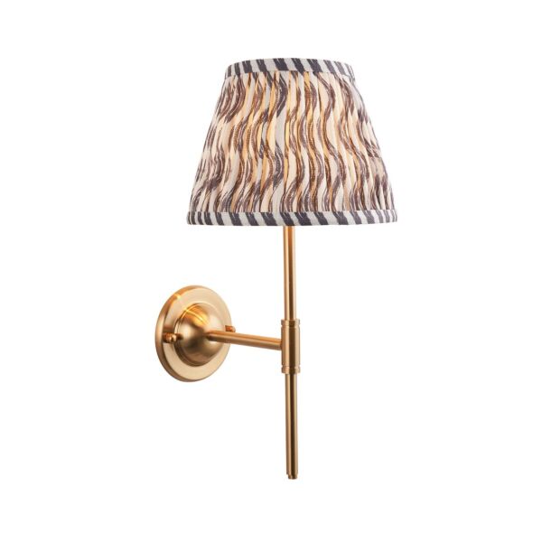 Endon Lighting - Dome T Bar & Ripple 20cm - 115973 - Aged Brass Grey Wall Light