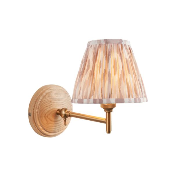 Endon Lighting - Wood Fold & Ikat 16cm - 115868 - Ash Wood Neutral Wall Light