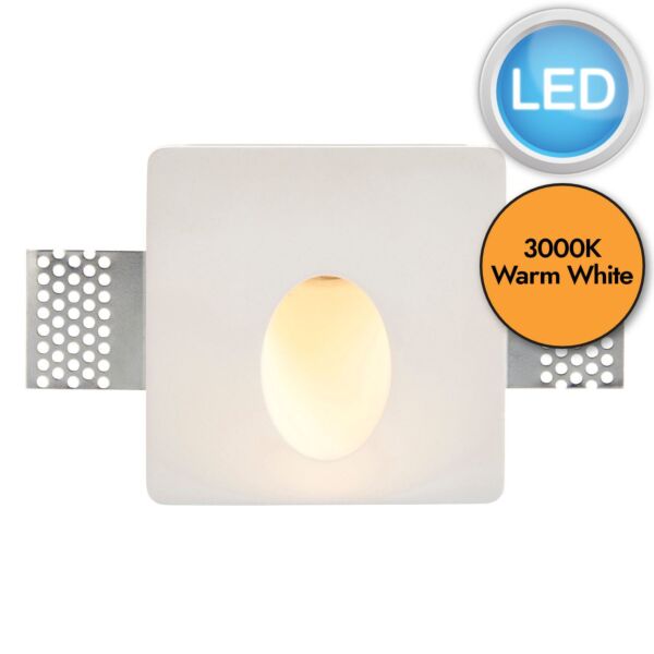 Saxby Lighting - Zeke - 92312 - LED White Ceramic Square Recessed Marker Light