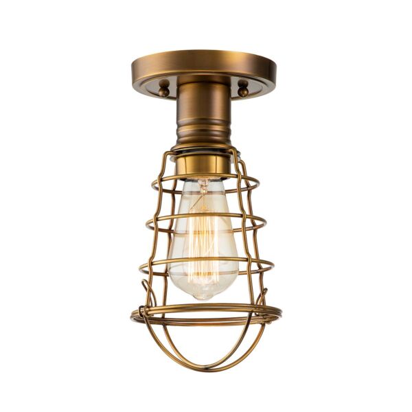 Quoizel Lighting - Mixon - QZ-MIXON-SF-WS - Brass Flush Ceiling Light