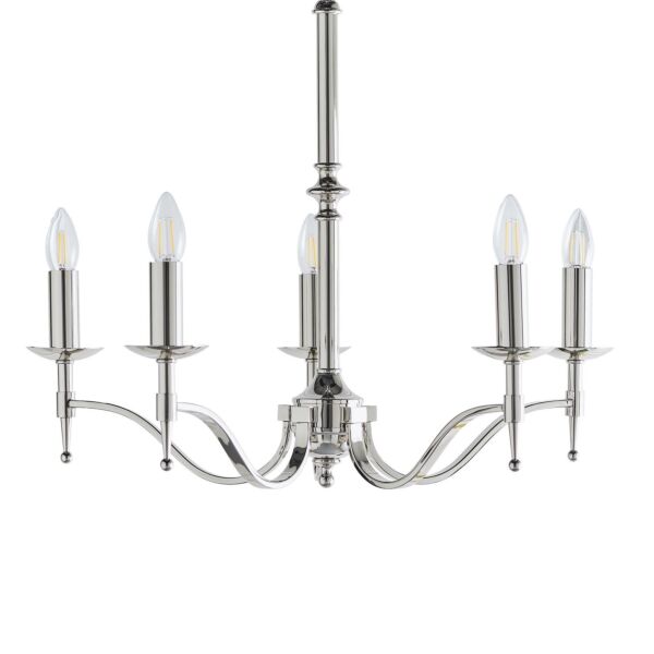 Interiors 1900 - Stanford - CA1P5N - Nickel 5 Light Chandelier