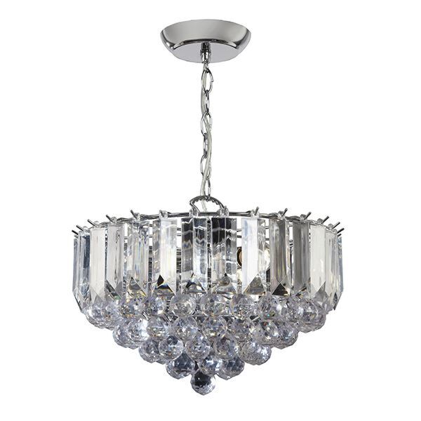 Endon Lighting - Fargo - FARGO-14CH - Chrome Clear 3 Light Ceiling Pendant Light