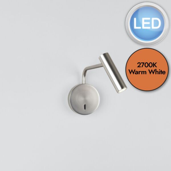 Astro Lighting - Enna - 1058056 - LED Nickel Reading Wall Light