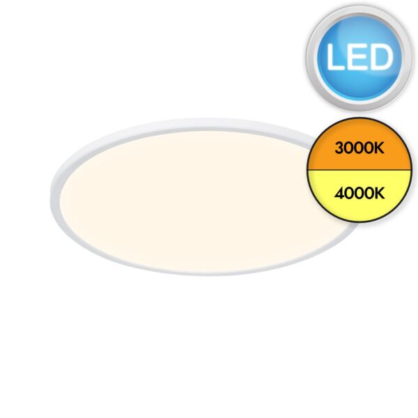 Nordlux - Oja 42 IP54 3000/4000K DIM - 2210666101 - LED Matt White IP54 Flush Ceiling Light