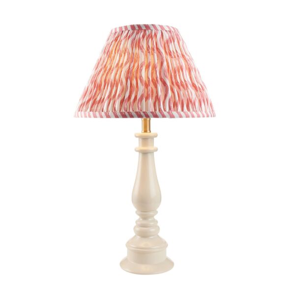 Endon Lighting - Myrtle & Ripple 30cm - 114957 - White Warm Brass Pink Table Lamp With Shade