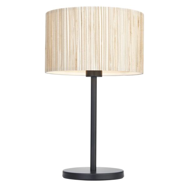 Endon Lighting - Longshore - 101693 - Natural Seagrass Black Table Lamp With Shade