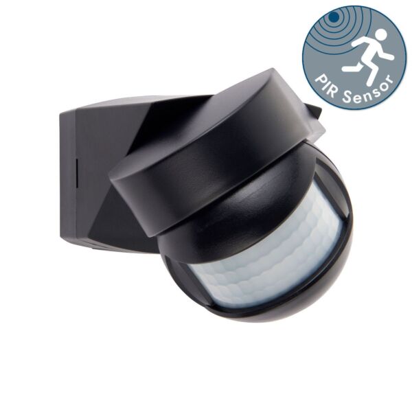 Saxby Lighting - PIR detector - 95283 - Black IP54 Outdoor Sensor Wall Light