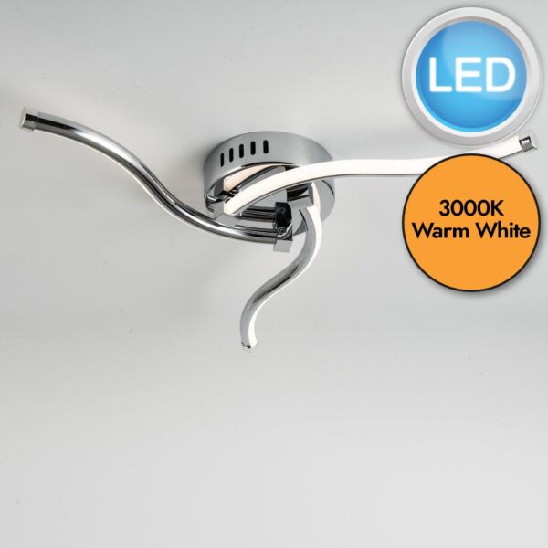 Ara - Chrome LED Flush Ceiling Light