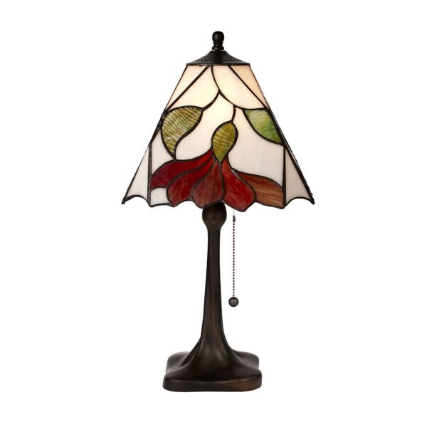 Interiors 1900 - Botanica - 63962 - Dark Bronze Tiffany Glass Table Lamp