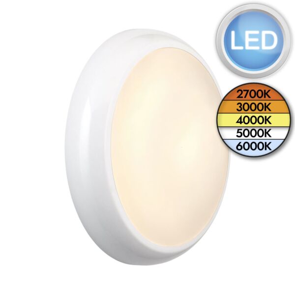 Saxby Lighting - Saxby HeroULTRA - 113960 - LED Matt White Opal IP65 Outdoor Bulkhead Light