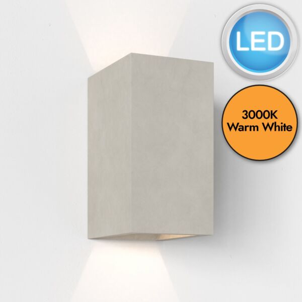 Astro Lighting - Oslo 160 LED 1298020 - Coastal IP65 Concrete Wall Light