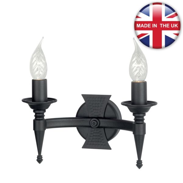 Elstead - Saxon SAX2-BLK Wall Light