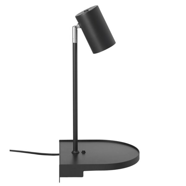 Nordlux - Cody - 2112001003 - Black Chrome USB Power Output Plug In Reading Wall Light