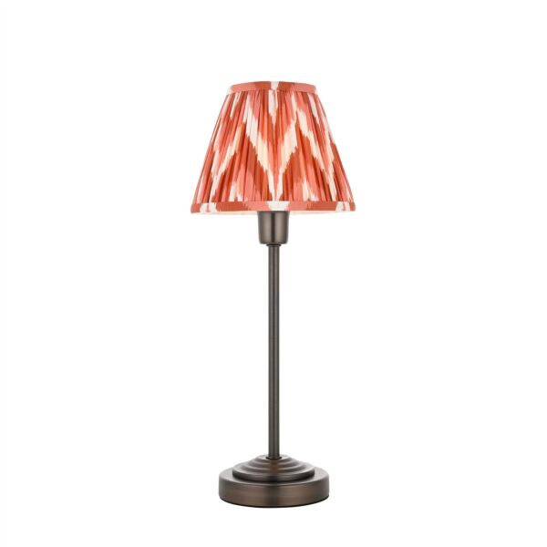 Endon Lighting - Rise - 120755 - Antique Bronze Orange Table Lamp With Shade