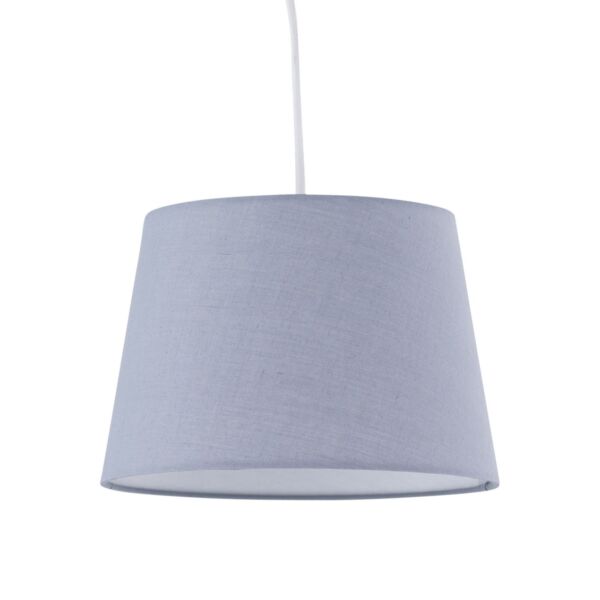 Grey Cotton 23cm Tapered Cylinder Pendant or Lamp Shade