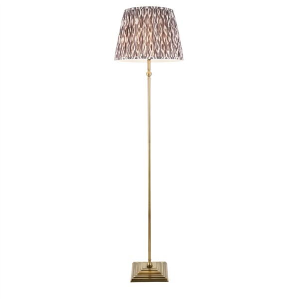 Endon Lighting - Lille - 118006 - Antique Brass Grey Floor Lamp