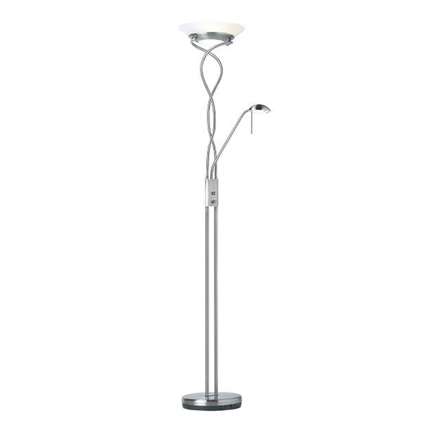 Endon Lighting - Monaco - MONACO-SC - Chrome Frosted Glass Mother & Child Floor Lamp