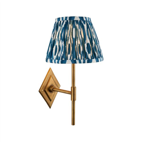 Endon Lighting - Diamond - 114162 - Antique Brass Blue Wall Light