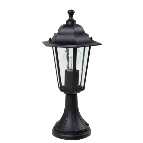 Lutec - Corniche - 7112402012 - Black Clear Glass IP44 Outdoor Post Light