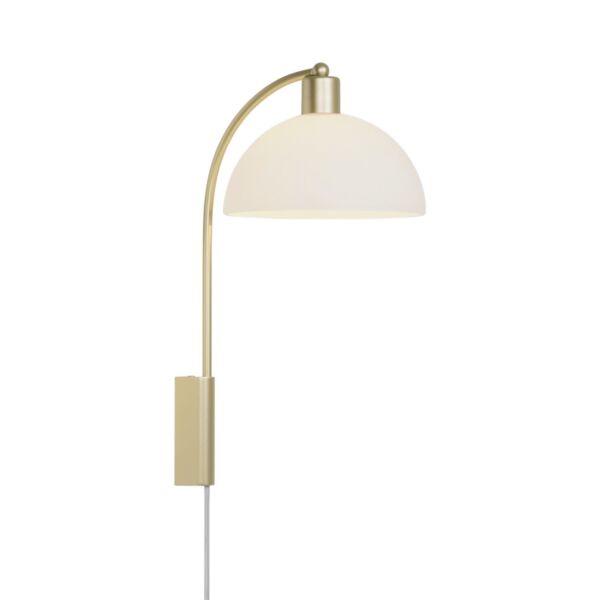 Nordlux - Ellen 20 - 2213701035 - Brass Opal Glass Plug In Wall Light