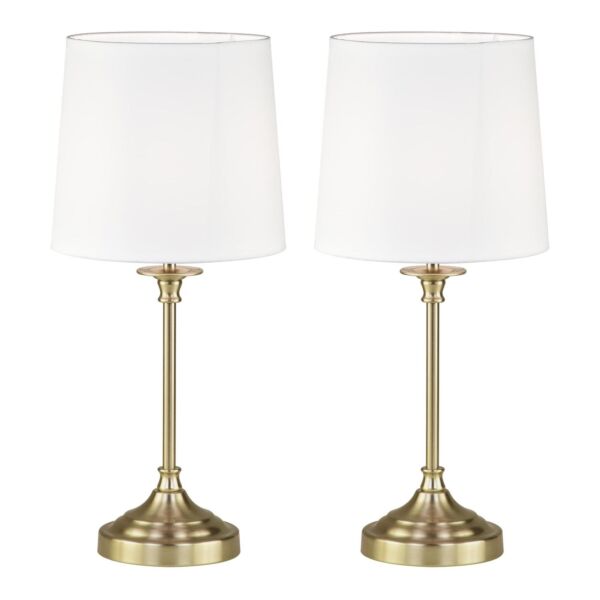 Set of 2 Chester - Antique Brass Lamps