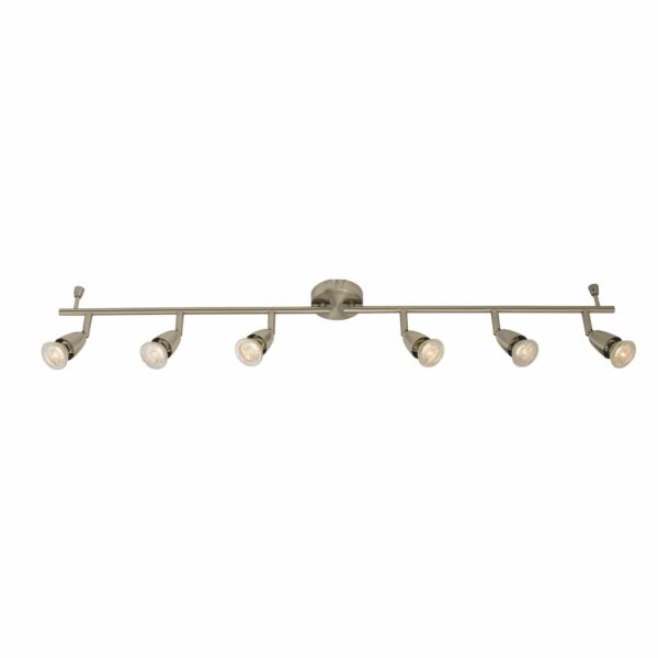 Saxby Lighting - Amalfi - 61003 - Satin Nickel 6 Light Ceiling Spotlight