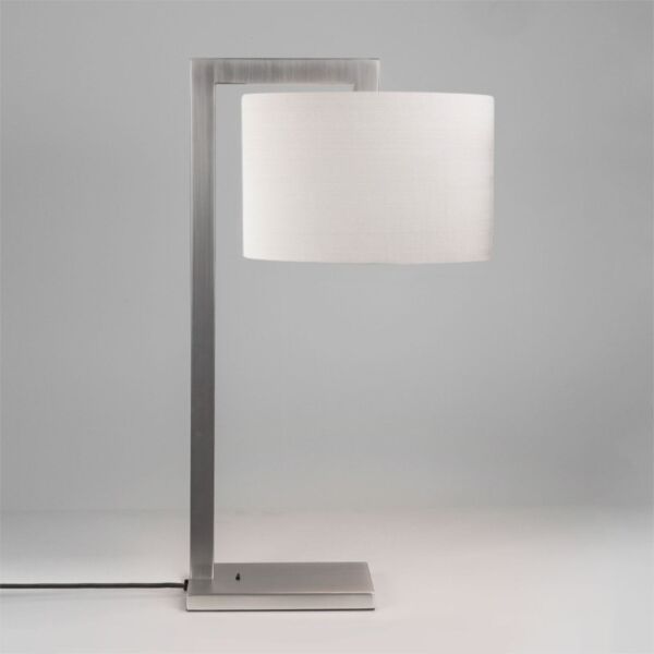 Astro Lighting - Ravello - 1222008 & 5016007 - Nickel White Table Lamp With Shade