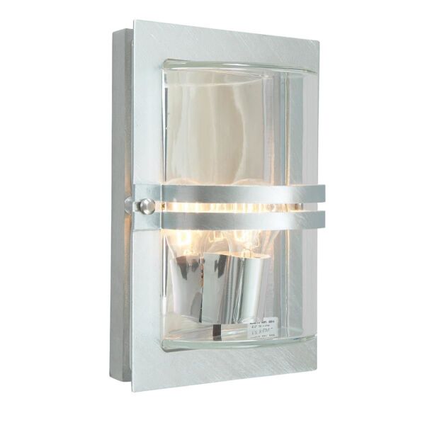 Norlys Lighting - Basel - BASEL-E27-GAL-F - Galvanized Zinc IP54 Outdoor Wall Washer Light