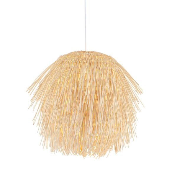 Endon Lighting - Pushpa - 109204 - Natural Rattan Easy Fit Fabric Pendant Shade