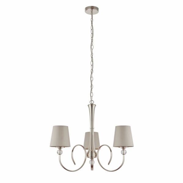 Interiors 1900 - Fabia - 74427 - Nickel Marble 3 Light Chandelier