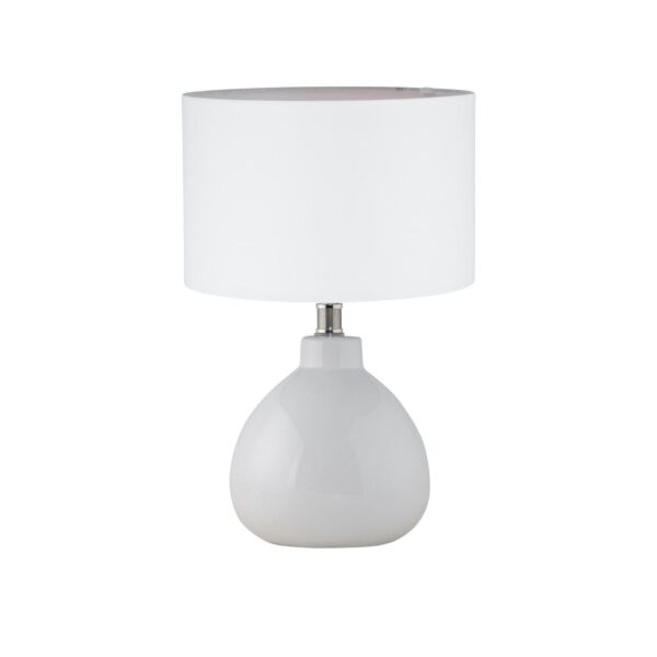 Tuscan - White Ceramic Lamp with White Shade