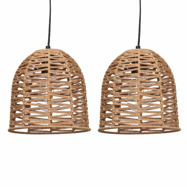 Set of 2 Kleo - Natural String Pendant Lightshade