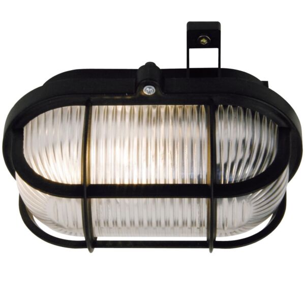 Nordlux - Oval Skot - 17051003 - Black Clear Glass IP44 Outdoor Bulkhead Light