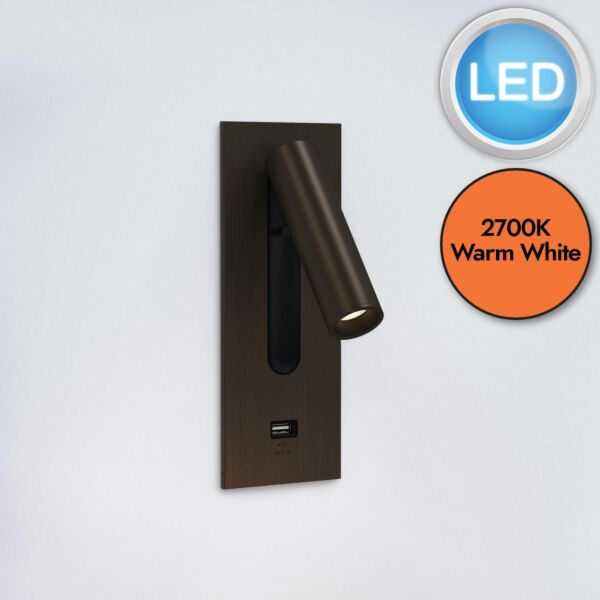 Astro Lighting - Fuse - 1215085 - LED Bronze Reading Wall Light