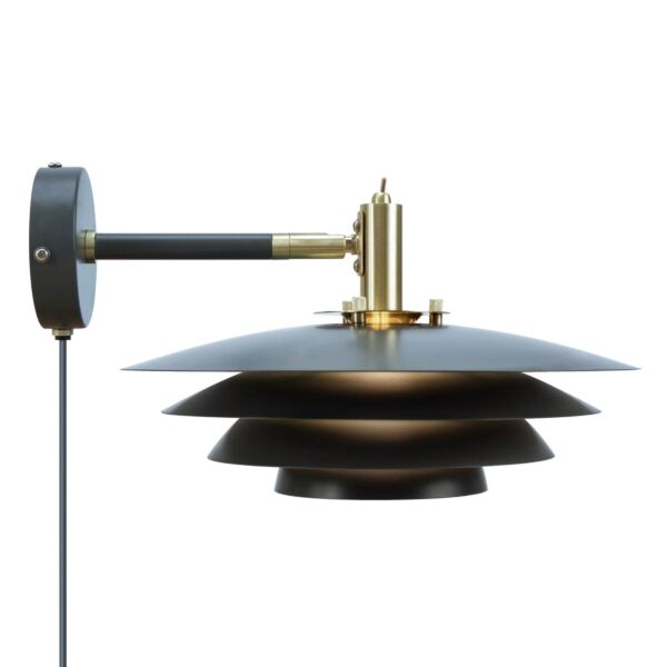 Nordlux - Bretagne - 2213471010 - Grey Brushed Brass Plug In Wall Light