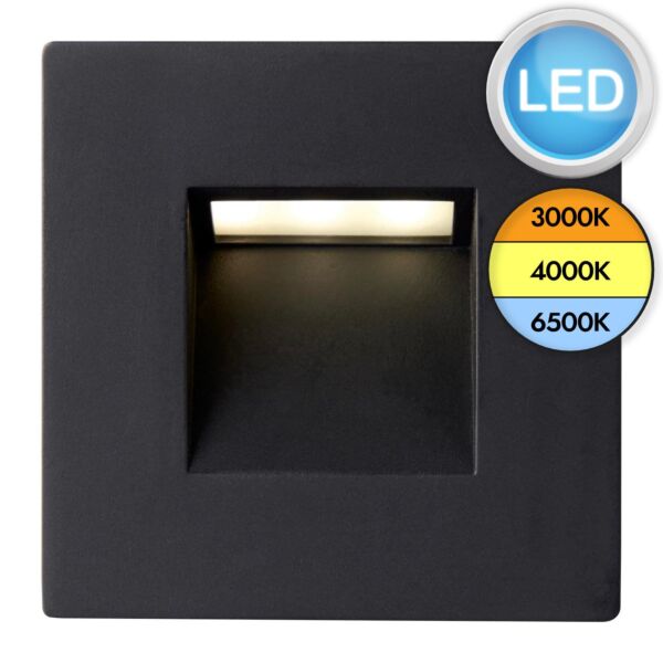 Saxby Lighting - Albus CCT - 99761 - LED Black IP65 Outdoor Recessed Marker Light