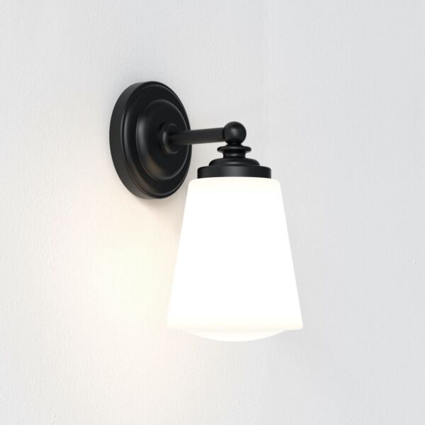 Astro Lighting - Anton - 1106006 - Black White Glass IP44 Bathroom Wall Light