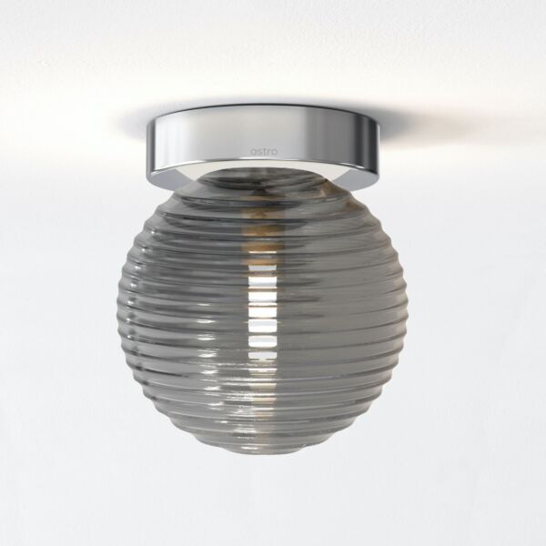 Astro Lighting - Tacoma - 5036005 & 1429029 - Chrome Smoked Glass IP44 Bathroom Ceiling Flush Light