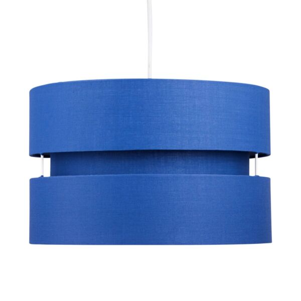 Blue Layered Easy Fit Drum Light Shade