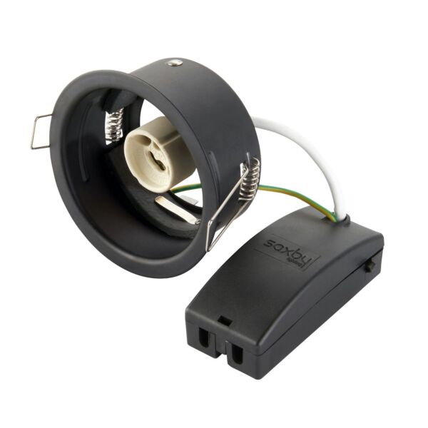 Saxby Lighting - Saxby ShieldONE 75 - 109808 - Black Recessed Fire Rated Ceiling Downlight