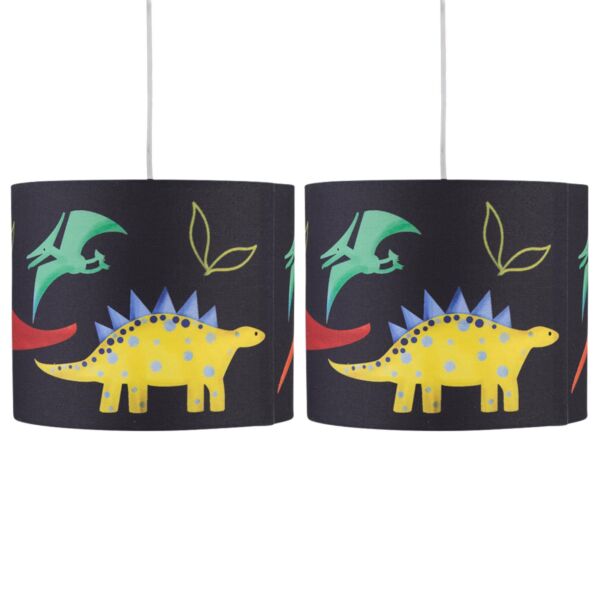 Set of 2 Dinosaur 25cm Light Shades