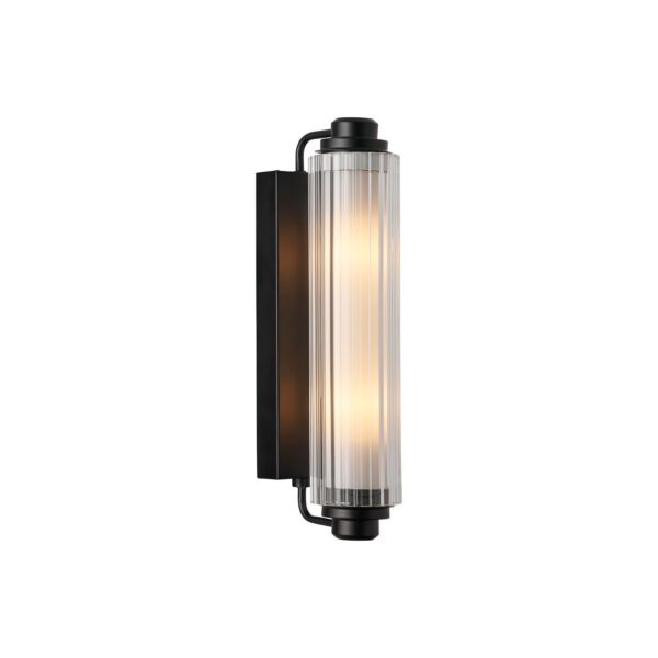 Nordlux - Nimal Double - 2310521003 - Black Clear Glass IP44 Bathroom Wall Light